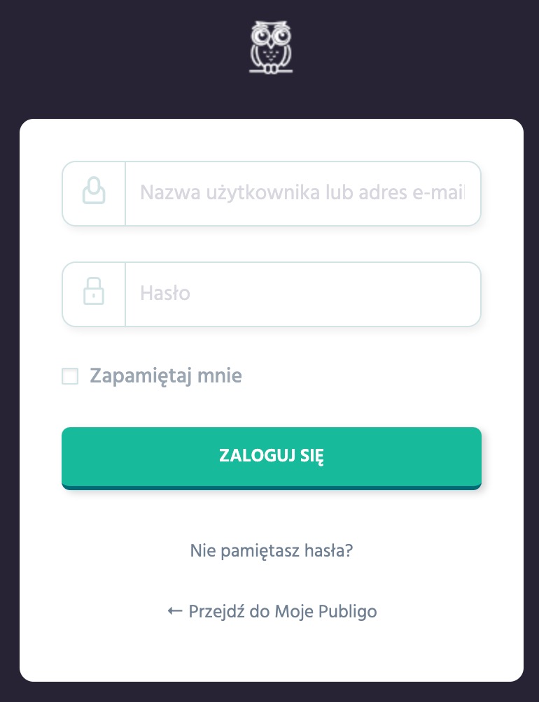 Publigo (WP Idea) - logowanie do kursu