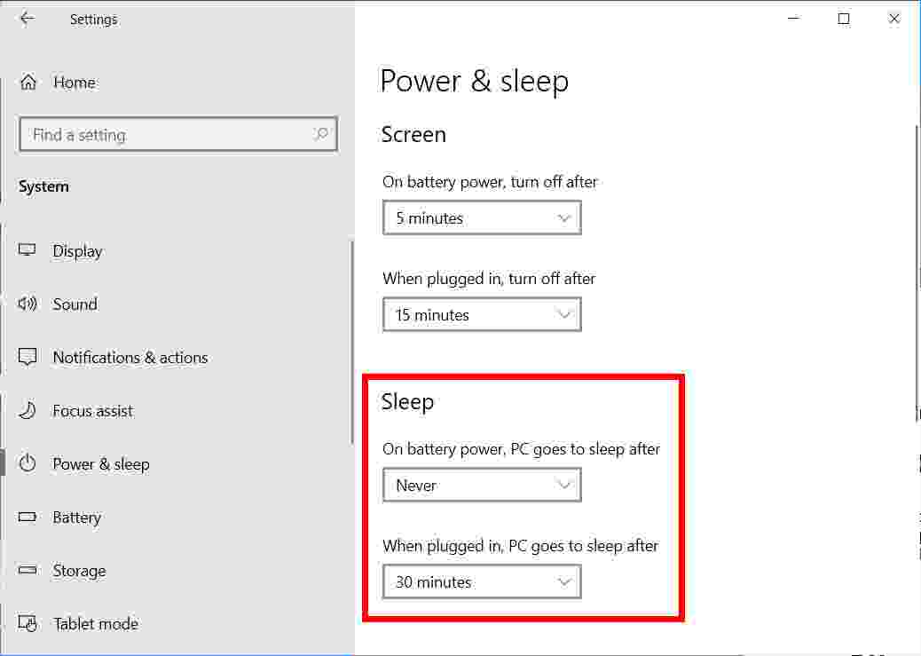 How to Disable Sleep Mode on Windows 10 Laptop