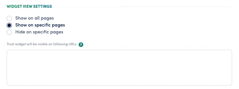 Control Trust Widget Placement in Secure Privacy Dashboard